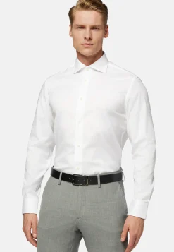 Slim Fit Cotton Pin Point Shirt|Boggi Milano Online