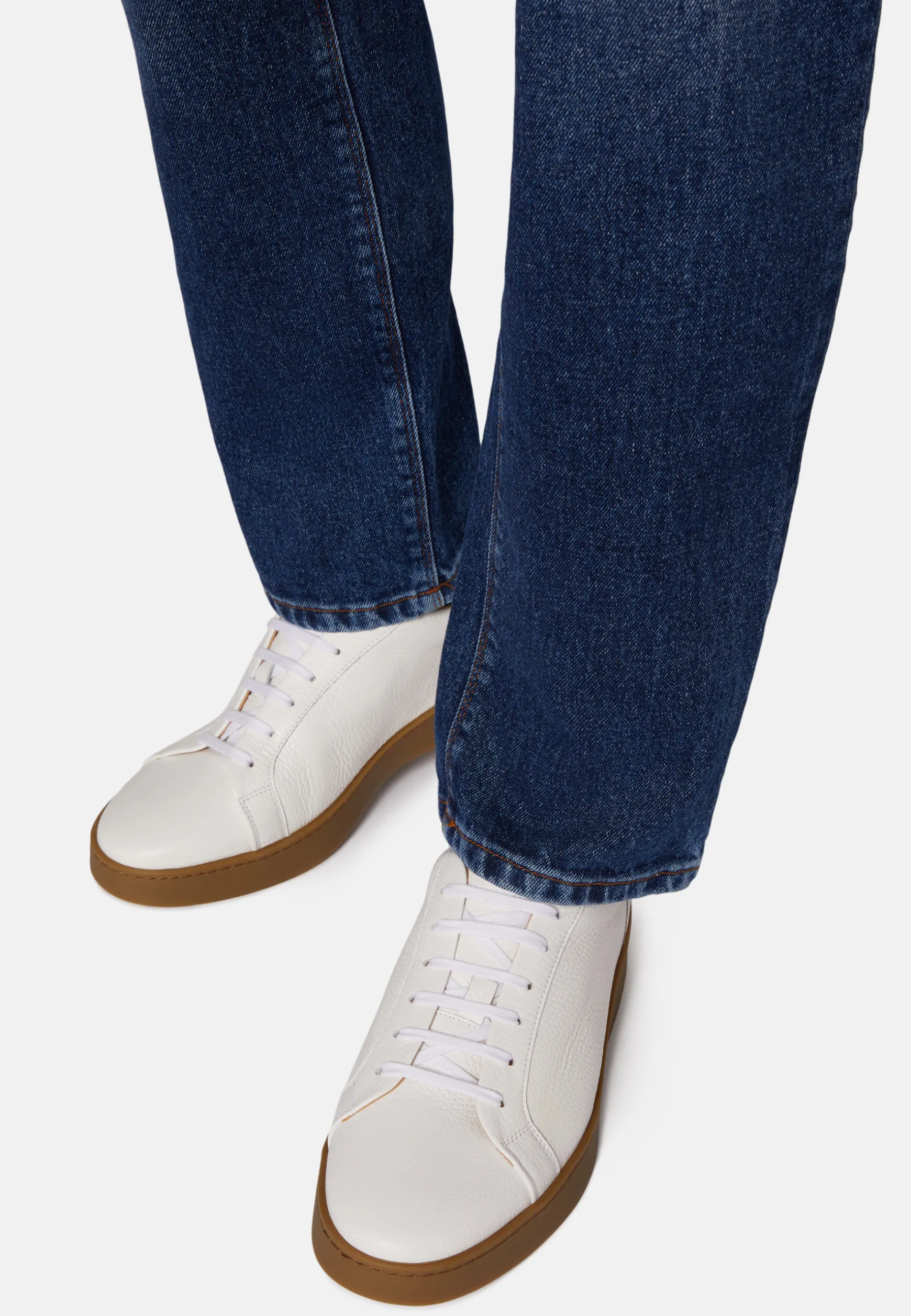 Tumbled Leather Trainers|Boggi Milano Cheap