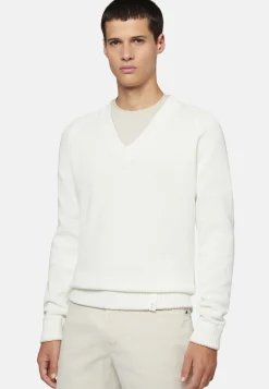 V Neck Jumper In Organic Cotton|Boggi Milano Sale