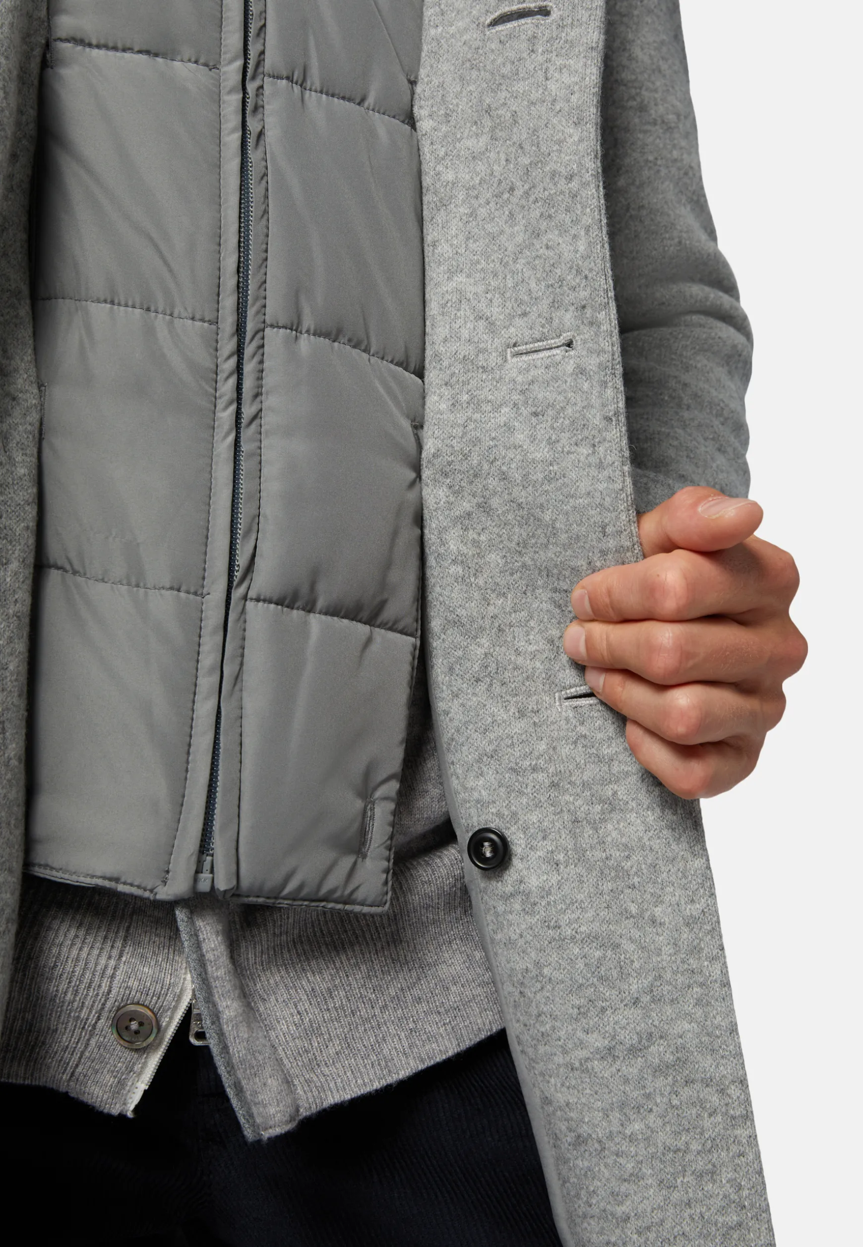 Wool Jersey Coat with Gilet|Boggi Milano Online