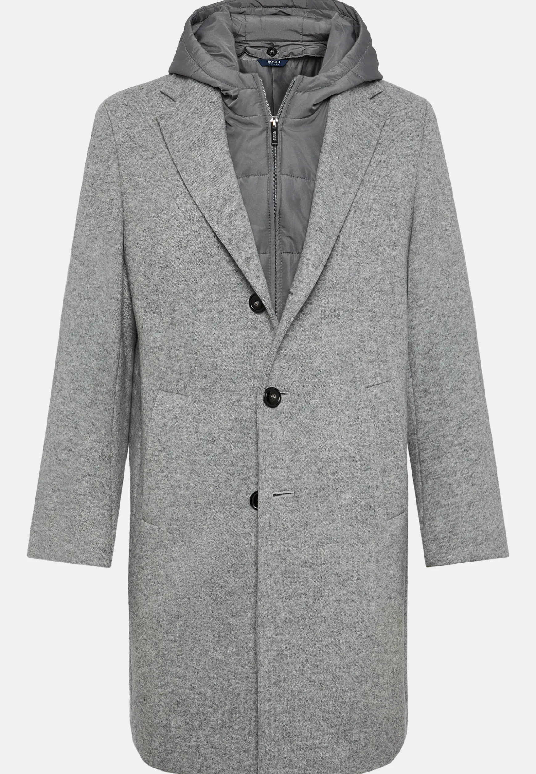 Wool Jersey Coat with Gilet|Boggi Milano Online