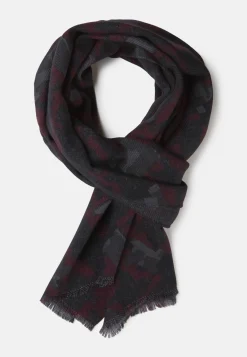 Wool Scarf With Printed Houndstooth Pattern|Boggi Milano Flash Sale