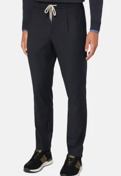 Wool Stretch Coulisse Pants|Boggi Milano Discount